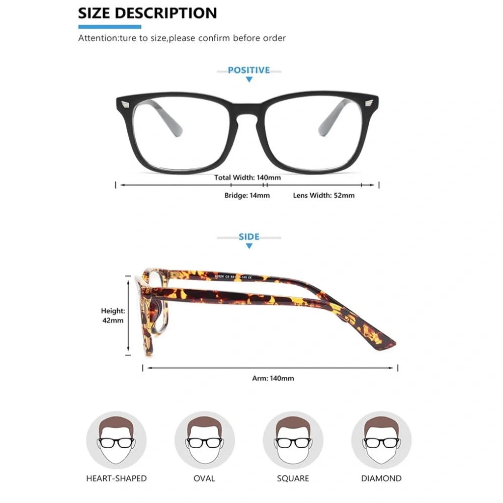 Blue Light Blocking Glasses Computer Reading/TV/Phones Black/Tortoise Shell Duo